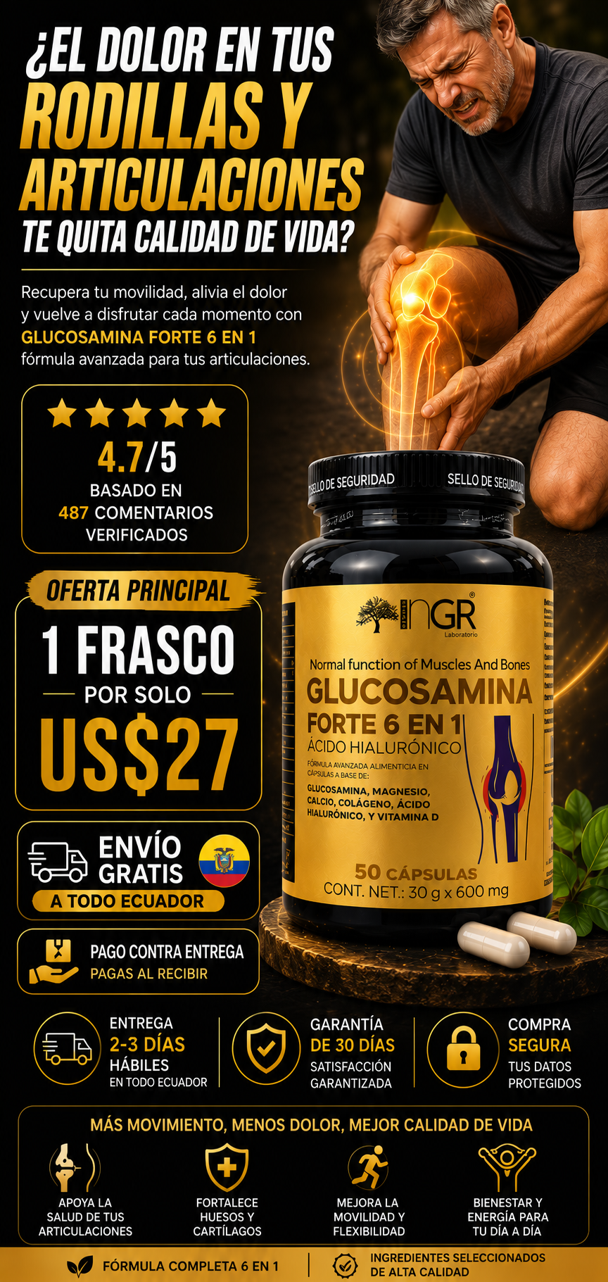 GLUCOFLEX 6   ¿Por qué esperar para empezar a cuidar tus articulaciones desde hoy?