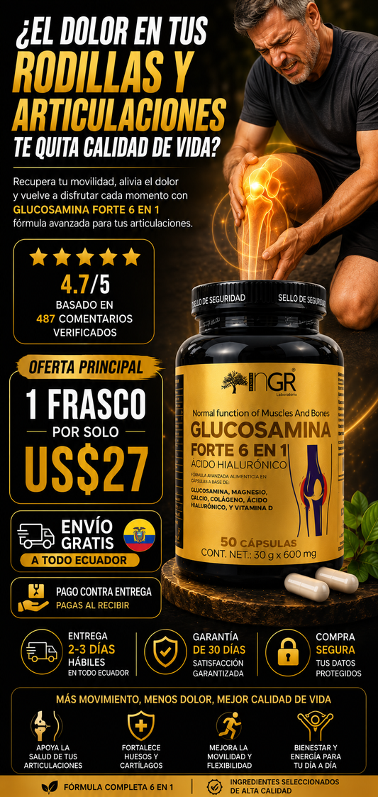 GLUCOFLEX 6   ¿Por qué esperar para empezar a cuidar tus articulaciones desde hoy?