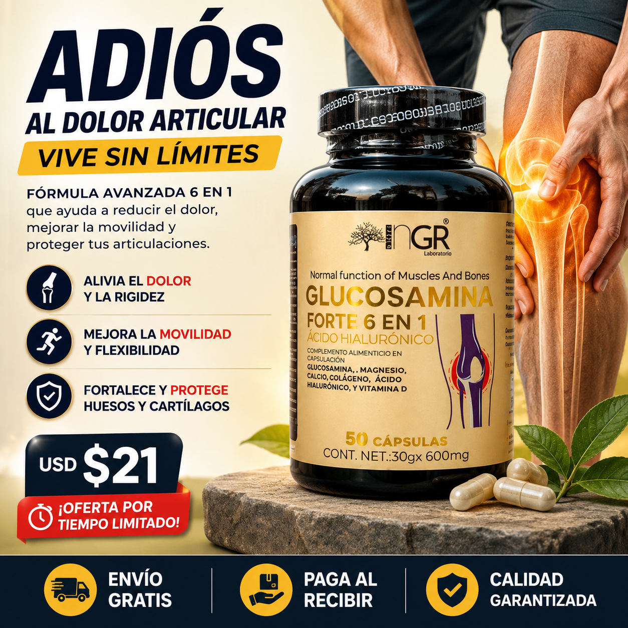 GLUCOFLEX 6   ¿Por qué esperar para empezar a cuidar tus articulaciones desde hoy?