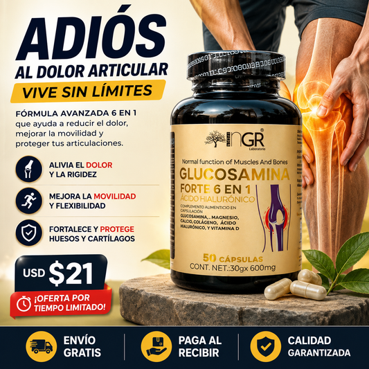 GLUCOFLEX 6   ¿Por qué esperar para empezar a cuidar tus articulaciones desde hoy?
